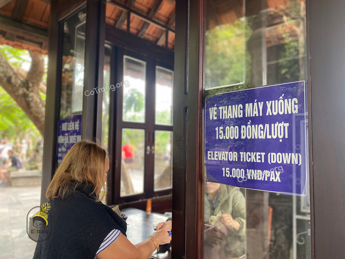 giá vé thang máy tại danh thắng ngũ hành sơn đà nẵng