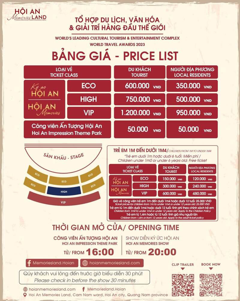giá vé show ký ức hội an