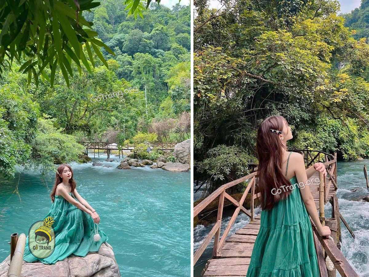Góc checkin tại Suối Nước Moọc Quảng Bình (ảnh sưu tầm)